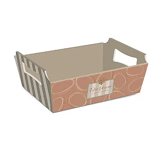 Cesta de Papel Cartão Tonal MG 27x18,5x9,5cm - 10 Un