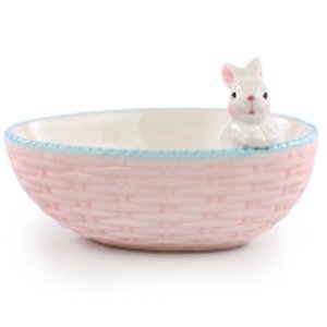 Bowl Decorativo de Cerâmica Coelho Branco Sweet - 1 Un