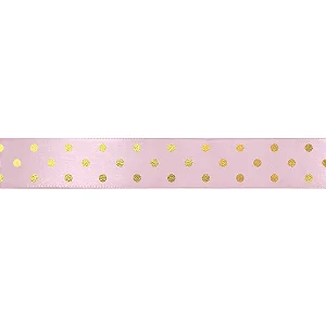 Fita Decorativa Cetim Estampado Poá 38mmx30m Quartzo - 1 Un