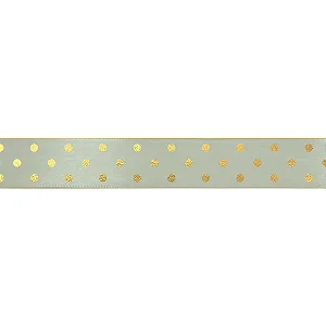 Fita Decorativa Cetim Estampado Poá 15mmx30m Mint - 1 Un