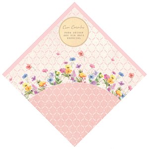 Express Para Ovo Estampado 39x39cm Florens Rosa - 25 Un
