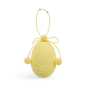 Enfeite Para Pendurar Ovo Amarelo Frappe 8x6x6cm - 1 Un