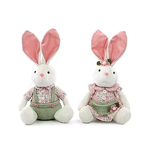Coelho Decorativo de Tecido Floral Sortido Sucrée 31cm - 2 Un