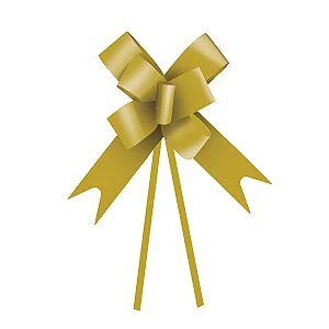 Laço Pronto Liso 48mm Ouro - 100 Un