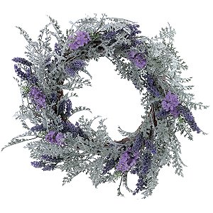 Guirlanda Decorativa Lavanda Lilás/Verde Fondant 63cm - 1 Un
