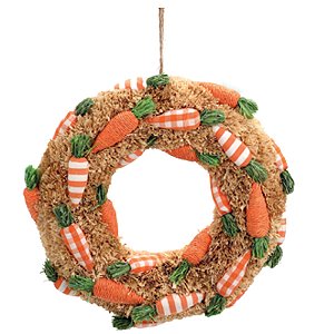 Guirlanda Decorativa com Cenouras Verde/Laranja 28cm Fondant - 1 Un