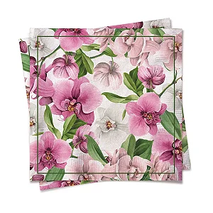 Guardanapo de Papel 32,5x32,5cm Orquídia - 20 Un