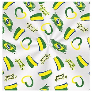 Folha Poli Transparente Nacional 69x89cm Verde e Amarelo - 50 Un