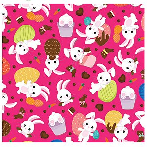 Folha Poli Páscoa Metalizado Doce Encanto Pink 69x89cm - 100 Un