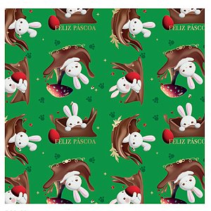 Folha Poli Metalizado Contos de Páscoa Verde 69x89cm - 25 Un