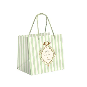 Sacola Premium Para Um Meio Ovo Quinn Verde M 30x26x14cm - 10 Un