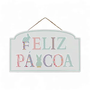 Quadro Decorativo Feliz Páscoa Para Pendurar Clr - 1 Un