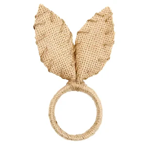 Porta Guardanapo em Sisal com Orelhas Marrom 15x10x2cm - 4 Un