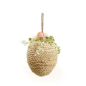 Ovos Decorativos Para Pendurar Marrom Pão de Mel 33x24x19cm - 1 Un