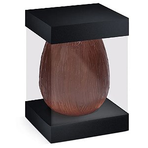 Caixa Vertical Para Um Ovo 500g Preto - 10 Un