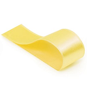 Fita Decorativa Cetim Liso 15mmx10m Amarelo Bebê - 1 Un