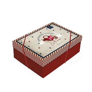 Kit Caixa Retangular com Tampa Amor Real M 35x25x11cm - 10 Un