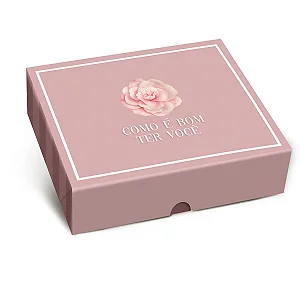 Kit Caixa Retangular Tampa Fundo New Camélia P 17x13,5x4,5cm - 10 Un