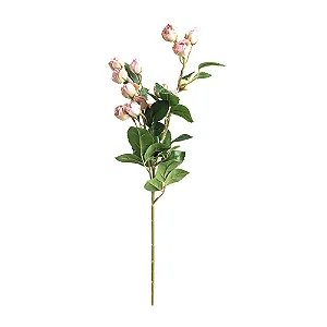 Flores Decorativas Permanentes - Haste de Rosas X15 70cm Rosa Claro - 6 Hastes