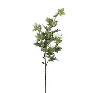 Folhas Decorativas Permanentes - Pick Folhagem e Flores 76cm Branco - 1 Haste