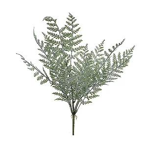 Galhos Decorativos Permanentes - Pick Samambaia 48cm Verde/Branco - 6 Buquês