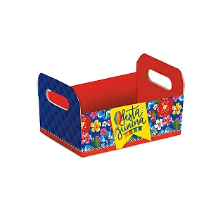 Caixote de Cartão Arraiá Bão Demais Mini 13,2x9x6,5cm - 10 Un