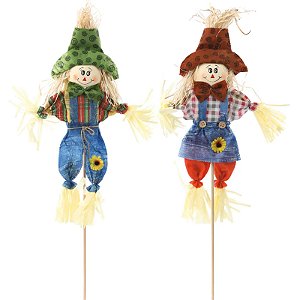 Kit Espantalho Decorativo - Haste Para Festa Junina - Severina e Terezinha 66cm - 2 Un