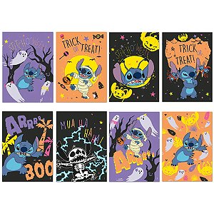 Cartaz Decorativo Stitch Halloween 25x35cm - 8 Un
