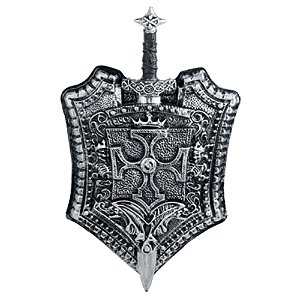 Acessórios Para Fantasia - Espada com Escudo - 1 Un