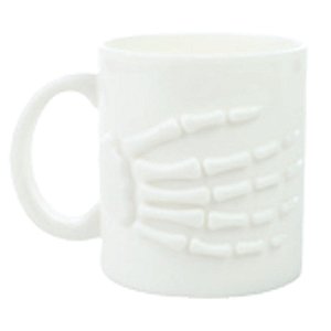 Caneca Plástica Esqueleto Branco 8,5cm - 1 Un