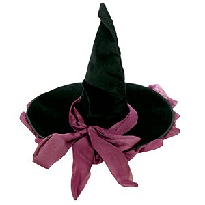 Chapéu Bruxa Veludo Olivia Halloween - 1 Un