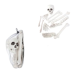 Kit Esqueleto Astolfo Decoração Halloween 24cm - 12 Peças