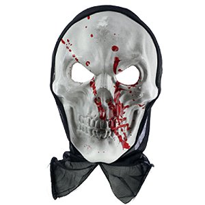 Máscara Caveira Fantasma Halloween - 1 Un
