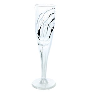 Taça Mão Esqueleto Transparente 20cm - 1 Un