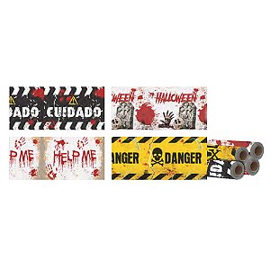Bobina em TNT Halloween Tipo Faixa 33cm Sortida - 25 Metros