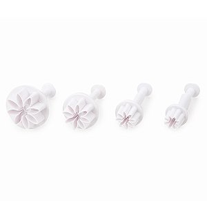 Cortador e Marcador Ejetor Plástico Crisântemo - Jogo com 4 Un - Cromus Allonsy