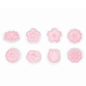 Cortador e Marcador Temático Flores - Jogo com 16 Un - Cromus Allonsy