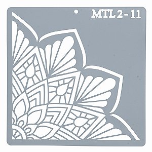 Estencil Para Bolo 1/4 Mandala-St15-11 15x15cm - 1 Un - Cromus Allonsy