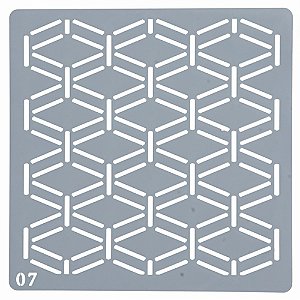 Estencil Para Bolo e Biscoito Geom-St15-07 15x15cm - 1 Un - Cromus Allonsy