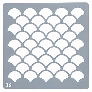 Estencil Para Bolo e Biscoito Textura- St15-36 15x15cm - 1 Un - Cromus Allonsy