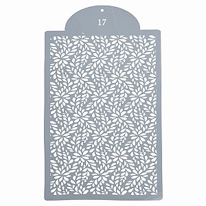 Estencil Para Bolo Floral-St35-17 21x35cm - 1 Un - Cromus Allonsy