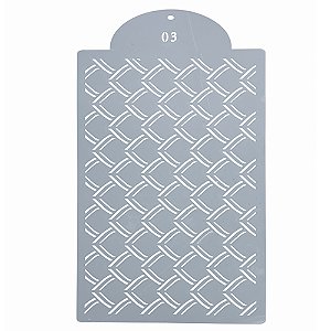 Estencil Para Bolo Geometrico-St35-03 21x35cm - 1 Un - Cromus Allonsy