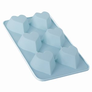 Forma de Silicone Monoporção Coracão Precioso Azul 25,7x 5,7x3cm - 1 Un - Cromus Allonsy