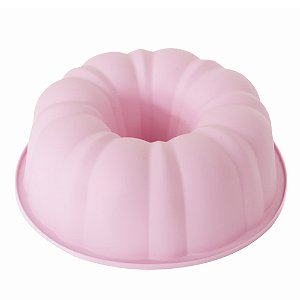 Forma de Silicone Redonda Abóbora Rosa 25,8x25,8x9cm - 1 Un - Cromus Allonsy