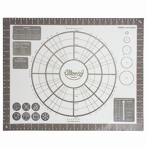 Tapete de Silicone Retangular Doçaria com Fibra de Vidro 40x50x0,07cm - 1 Un - Cromus Allonsy