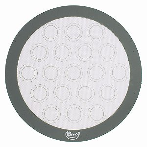 Tapete de Silicone Redondo Macarons com Fibra de Vidro 30x30x0,07cm - 1 Un - Cromus Allonsy