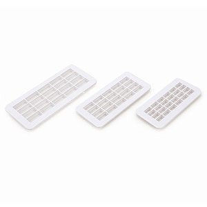 Molde Para Pasta Americana Retangular Branco - Jogo com 3 Un - Cromus Allonsy