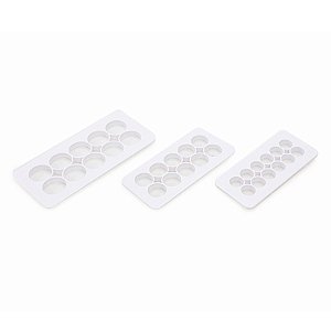 Molde Para Pasta Americana Redondo Branco - Jogo com 3 Un - Cromus Allonsy