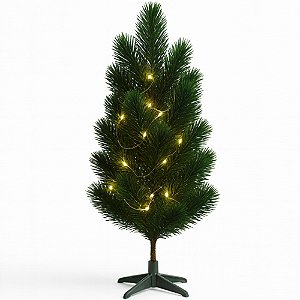 Árvore de Natal com Led 30cm Branco Quente