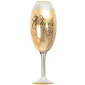 Balão Metalizado Taça de Champanhe 80cm